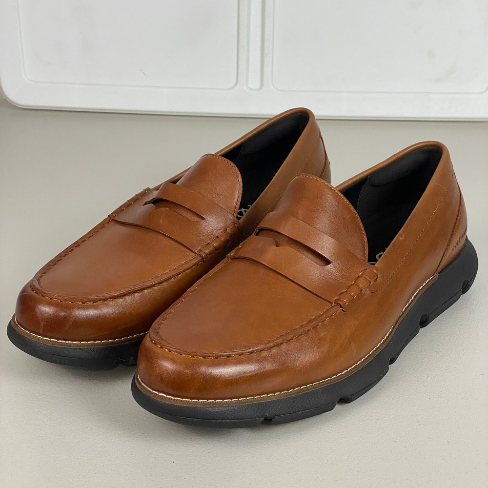 Cole Haan Zerogrand Penny Loafer Mens 13W Tan Leather C40029 Slip On Shoe